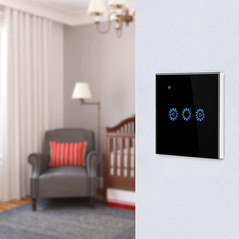 مفتاح حائط ذكي للتحكم في إضاءة WiFi، لوحة زجاجية تعمل باللمس، تحكم صوتي، أبيض، تطبيق Ewelink. - Image 5